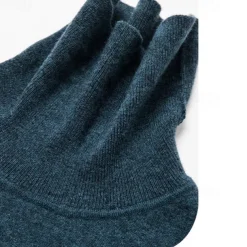 Men's 100% Wool Pullover Sweater Jumper Knit Solid Color Turtleneck Knitwear Elegant Christmas Outdoor Clothing Apparel Fall Winter Black Red S M L