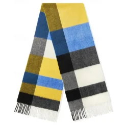 Men's 100% Wool Rectangle Scarf School Christmas Outdoor Pink Red Scarf