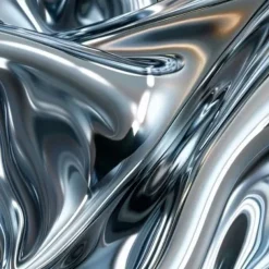 Men's Abstract Metallic Zip Polo Shirts Short Sleeve Polo Shirts Collared Shirts Casual Athleisure Daily Wear 3D Print Summer Pink Blue Green