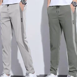 Men's Active Pants Trousers Casual Pants Pocket Drawstring Elastic Waist Color Block Comfort Outdoor Daily Going out Fashion Streetwear Black Green