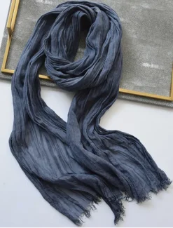 Men's Active Rectangle Scarf - Solid Colored Scarves Classic Winter Scarf Tassel Edge Soft Warm Scarf