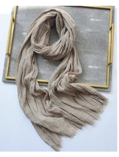 Men's Active Rectangle Scarf - Solid Colored Scarves Classic Winter Scarf Tassel Edge Soft Warm Scarf