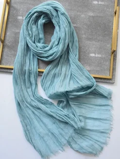 Men's Active Rectangle Scarf - Solid Colored Scarves Classic Winter Scarf Tassel Edge Soft Warm Scarf