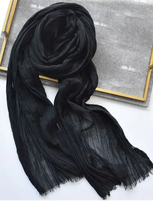 Men's Active Rectangle Scarf - Solid Colored Scarves Classic Winter Scarf Tassel Edge Soft Warm Scarf