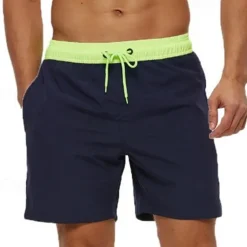 Men's Active Shorts Sweat Shorts Shorts Summer Shorts Pocket Drawstring Elastic Waist Plain Comfort Short Sports Outdoor Daily Going out Fashion Casual Lake blue Wine Micro-elastic