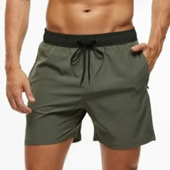 Men's Active Shorts Sweat Shorts Shorts Summer Shorts Pocket Drawstring Elastic Waist Plain Comfort Short Sports Outdoor Daily Going out Fashion Casual Lake blue Wine Micro-elastic