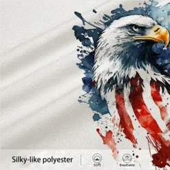 Men's American Flag Veterans Golf Shirt Short Sleeve Polo Shirts Collared Shirts Casual Streetwear Vacation Wear Party Outfits Buttons 3D Print Summer White