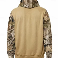 Men's American US Flag Patriotic Deer Hoodies Daily Casual Long Sleeve Hooded Vacation Sports Outdoor Streetwear Brown Light Grey Print Front Pocket Spring & Fall Designer