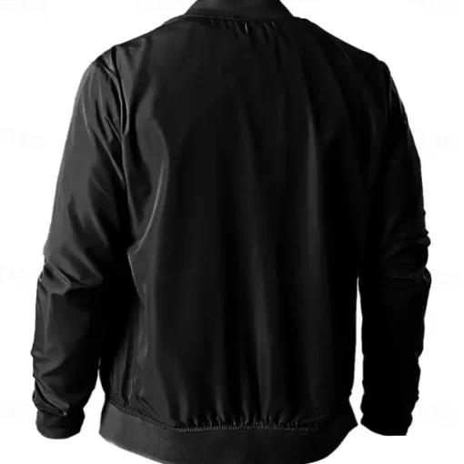 Men's American US Flag Stars Bomber Jacket Coat Casual Sports Outdoor Daily Wear Side Pockets Zip Front Graphic Fall Winter Standing Collar Long Sleeve Black Red Army Green