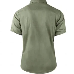 Men's American US Flag Work Shirt Western Shirt Cargo Shirt Short Sleeve Casual Tactical Sports Outdoor WorkWear Summer Spring Turndown Front Two Pockets Cotton Button Up Shirts Army Green Khaki Dark