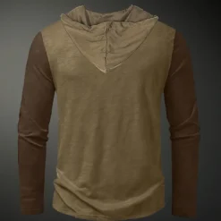 Men's Anchor Hoodie Hoodies Sweatshirt Fashion Cool Long Sleeve Hooded Brown Drawstring Fall Winter Designer