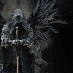 Men's Angel Death Halloween Costumes Swim Trunks Swim Shorts Board Shorts Mid Waist Dark Gothic Style Holiday Streetwear Side Pockets Mesh Lining Elastic Drawstring Waist Designer Clothing Apparel