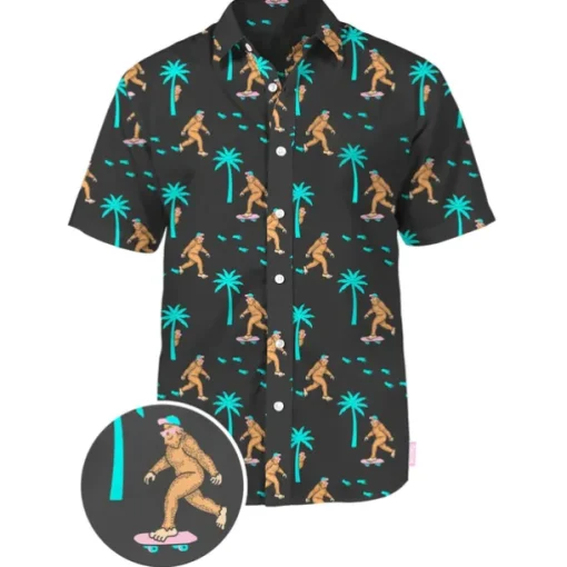 Men's Animal Dinosaur Coconut Tree Shirt Summer Hawaiian Shirt Aloha Shirt Short Sleeves Shirt Turndown Tropical Hawaiian Designer Outdoor Casual Daily White Black / Green Navy Blue 3D Print S M L