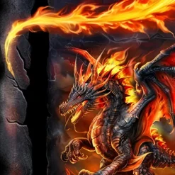 Men's Animal Dragon Ripped Shirt Button Up Shirt Long Sleeve Dark Punk Gothic Style Holiday Streetwear Summer Spring Turndown 3D Print Collared Shirts Yellow Purple Orange Green