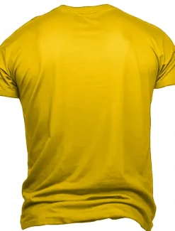 Men's Animal Funny T shirt Short Sleeve T shirt 3D Print Crew Neck Shirt Fashion Athleisure Street Sports Outdoor Daily Yellow Summer Spring Clothing Apparel S M L XL XXL XXXL