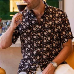 Men's Animal Leopard Shirt Summer Hawaiian Shirt Aloha Shirt Short Sleeves Shirt Turndown Tropical Fashion Hawaiian Outdoor Street Hawaiian Black Brown Green S M L