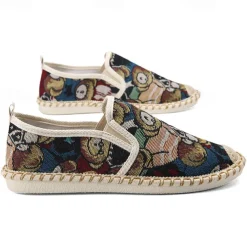 Men's Animal Print Canvas Espadrille Slip-On Shoes with Jute Rope Sole – Comfortable Casual Summer Footwear