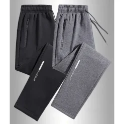 Men's Athletic Pants Jogging Pants Training Pants Pocket Elastic Waist Plain Comfort Sports Outdoor Sports Black Light Grey Micro-elastic