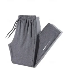 Men's Athletic Pants Jogging Pants Training Pants Pocket Elastic Waist Plain Comfort Sports Outdoor Sports Black Light Grey Micro-elastic