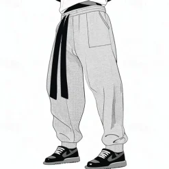 Men's Athletic Pants Sweatpants Joggers Trousers Pocket Drawstring Elastic Waist Plain Comfort Sports Outdoor Daily Fashion Casual Black White Micro-elastic