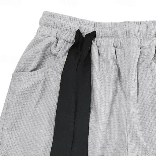 Men's Athletic Pants Sweatpants Joggers Trousers Pocket Drawstring Elastic Waist Plain Comfort Sports Outdoor Daily Fashion Casual Black White Micro-elastic