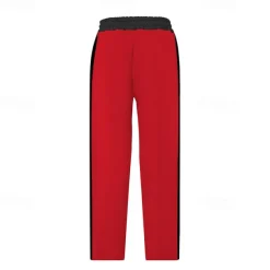 Men's Athletic Pants Wide Leg Sweatpants Trousers Pocket Drawstring Elastic Waist Color Block Comfort Sports Outdoor Daily Fashion Casual Black Red Micro-elastic