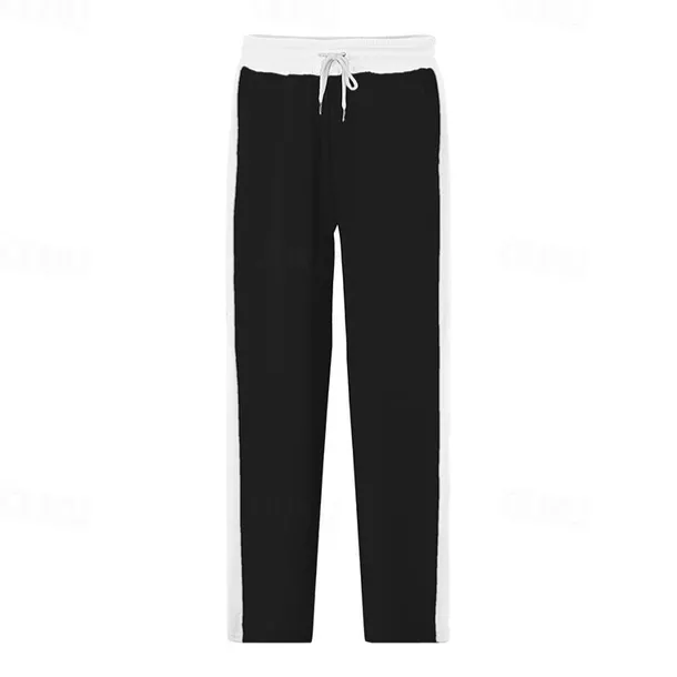 Men's Athletic Pants Wide Leg Sweatpants Trousers Pocket Drawstring Elastic Waist Color Block Comfort Sports Outdoor Daily Fashion Casual Black Red Micro-elastic