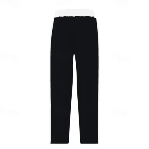 Men's Athletic Pants Wide Leg Sweatpants Trousers Pocket Drawstring Elastic Waist Color Block Comfort Sports Outdoor Daily Fashion Casual Black Red Micro-elastic