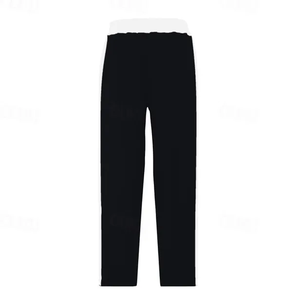 Men's Athletic Pants Wide Leg Sweatpants Trousers Pocket Drawstring Elastic Waist Color Block Comfort Sports Outdoor Daily Fashion Casual Black Red Micro-elastic