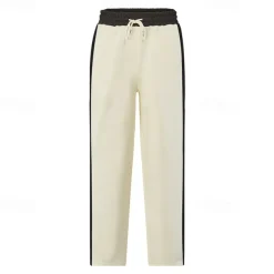 Men's Athletic Pants Wide Leg Sweatpants Trousers Pocket Drawstring Elastic Waist Color Block Comfort Sports Outdoor Daily Fashion Casual Black Red Micro-elastic