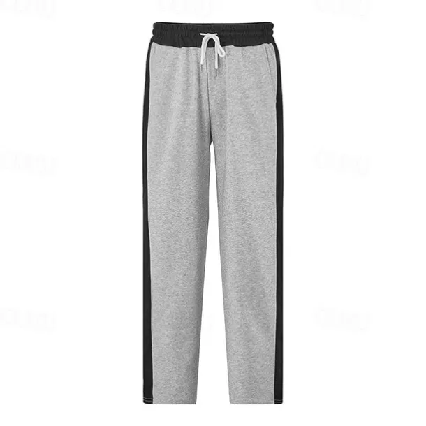 Men's Athletic Pants Wide Leg Sweatpants Trousers Pocket Drawstring Elastic Waist Color Block Comfort Sports Outdoor Daily Fashion Casual Black Red Micro-elastic
