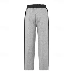 Men's Athletic Pants Wide Leg Sweatpants Trousers Pocket Drawstring Elastic Waist Color Block Comfort Sports Outdoor Daily Fashion Casual Black Red Micro-elastic