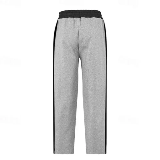 Men's Athletic Pants Wide Leg Sweatpants Trousers Pocket Drawstring Elastic Waist Color Block Comfort Sports Outdoor Daily Fashion Casual Black Red Micro-elastic