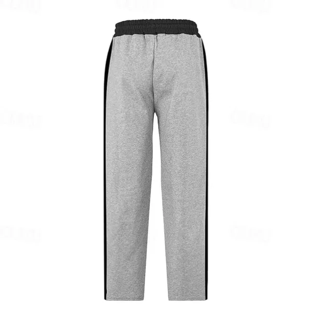 Men's Athletic Pants Wide Leg Sweatpants Trousers Pocket Drawstring Elastic Waist Color Block Comfort Sports Outdoor Daily Fashion Casual Black Red Micro-elastic