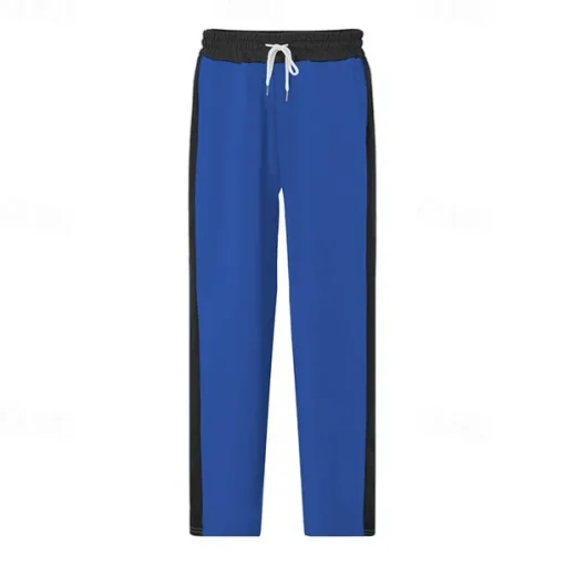 Men's Athletic Pants Wide Leg Sweatpants Trousers Pocket Drawstring Elastic Waist Color Block Comfort Sports Outdoor Daily Fashion Casual Black Red Micro-elastic