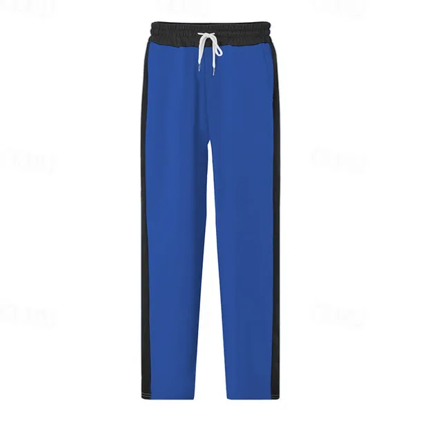 Men's Athletic Pants Wide Leg Sweatpants Trousers Pocket Drawstring Elastic Waist Color Block Comfort Sports Outdoor Daily Fashion Casual Black Red Micro-elastic