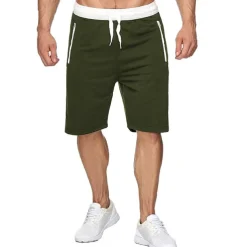 Men's Athletic Shorts Active Shorts Sweat Shorts Pocket Drawstring Solid Colored Comfort Wearable Knee Length Outdoor Daily Streetwear Casual Black Wine Micro-elastic