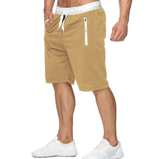 Men's Athletic Shorts Active Shorts Sweat Shorts Pocket Drawstring Solid Colored Comfort Wearable Knee Length Outdoor Daily Streetwear Casual Black Wine Micro-elastic