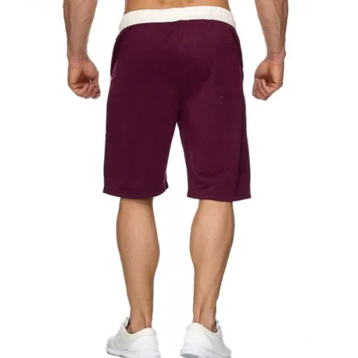 Men's Athletic Shorts Active Shorts Sweat Shorts Pocket Drawstring Solid Colored Comfort Wearable Knee Length Outdoor Daily Streetwear Casual Black Wine Micro-elastic