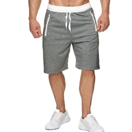Men's Athletic Shorts Active Shorts Sweat Shorts Pocket Drawstring Solid Colored Comfort Wearable Knee Length Outdoor Daily Streetwear Casual Black Wine Micro-elastic