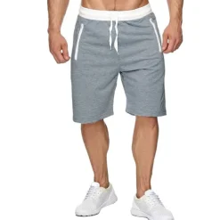 Men's Athletic Shorts Active Shorts Sweat Shorts Pocket Drawstring Solid Colored Comfort Wearable Knee Length Outdoor Daily Streetwear Casual Black Wine Micro-elastic