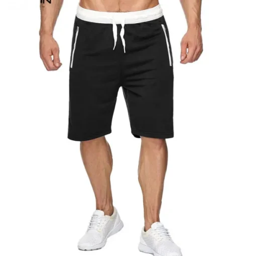 Men's Athletic Shorts Active Shorts Sweat Shorts Pocket Drawstring Solid Colored Comfort Wearable Knee Length Outdoor Daily Streetwear Casual Black Wine Micro-elastic