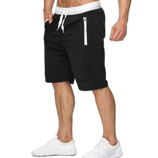 Men's Athletic Shorts Active Shorts Sweat Shorts Pocket Drawstring Solid Colored Comfort Wearable Knee Length Outdoor Daily Streetwear Casual Black Wine Micro-elastic
