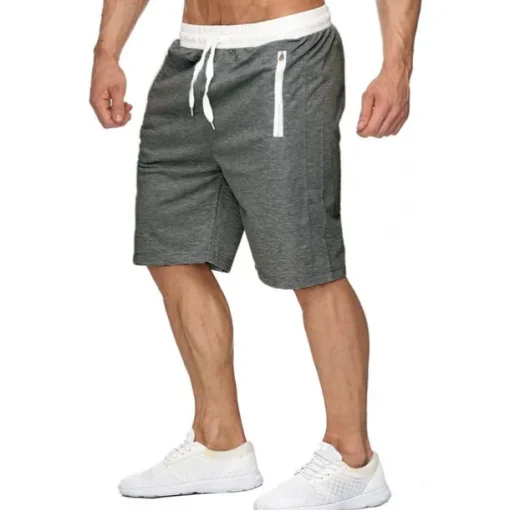 Men's Athletic Shorts Active Shorts Sweat Shorts Pocket Drawstring Solid Colored Comfort Wearable Knee Length Outdoor Daily Streetwear Casual Black Wine Micro-elastic