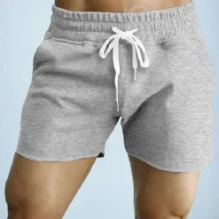 Men's Athletic Shorts Active Shorts Sweatpants Running Shorts Drawstring Solid Colored Outdoor Sports Short Daily Weekend Cotton Sporty Slim Black Army Green