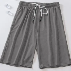 Men's Athletic Shorts Basketball Shorts Casual Shorts Mesh Shorts Pocket Drawstring Elastic Waist Plain Breathable Quick Dry Knee Length Casual Daily Fashion Streetwear Black White