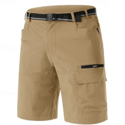 Men's Athletic Shorts Cargo Shorts Outdoor Shorts Hiking Shorts Buttons Pocket Plain Waterproof Breathable Short Outdoor Camping & Hiking Going out Sports Casual Black Green