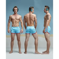 Men's Athletic Shorts Running Shorts Gym Shorts Mesh Shorts Mesh Elastic Waist Color Block Breathable Quick Dry Short Sports Fitness Running Sports Sporty Pink / pink Wine red / Winered Low Waist