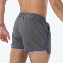 Men's Athletic Shorts Shorts Running Shorts Gym Shorts Mesh Shorts Pocket Drawstring Elastic Waist Patchwork Comfort Short Sports Outdoor Daily Going out Fashion Casual Black White Micro-elastic