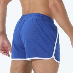 Men's Athletic Shorts Shorts Running Shorts Gym Shorts Mesh Shorts Pocket Drawstring Elastic Waist Patchwork Comfort Short Sports Outdoor Daily Going out Fashion Casual Black White Micro-elastic